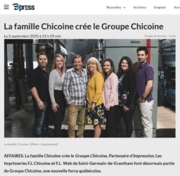 Fagnan Relations publiques revue de presse Groupe Chicoine Drummondville