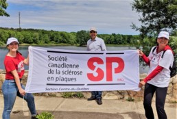 Carolynn Labbé, Sébastien Schneeberger et Marie-Josée Boucher Marche SP Centre-du-Québec