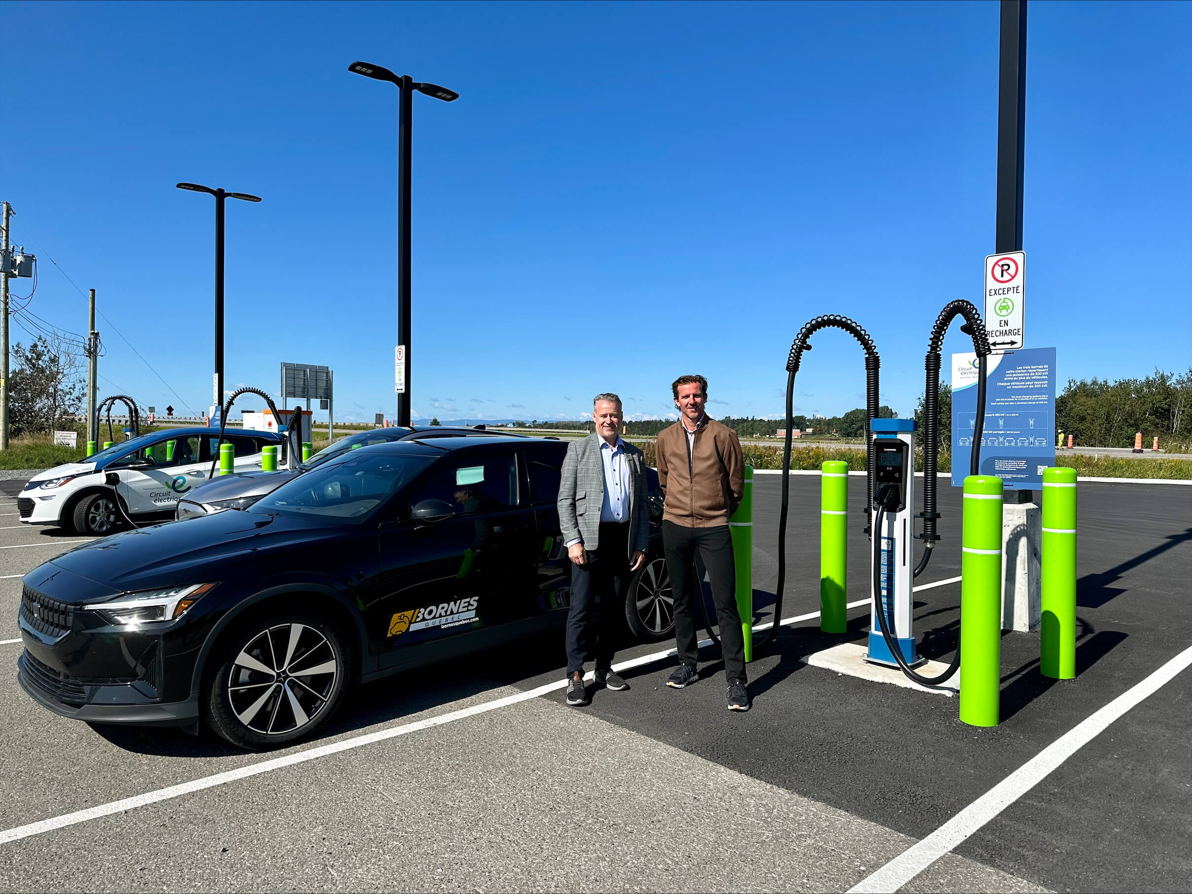 Bornes-Quebec bornes de recharge à partage de puissance Guy Lamarche Patrick Côté